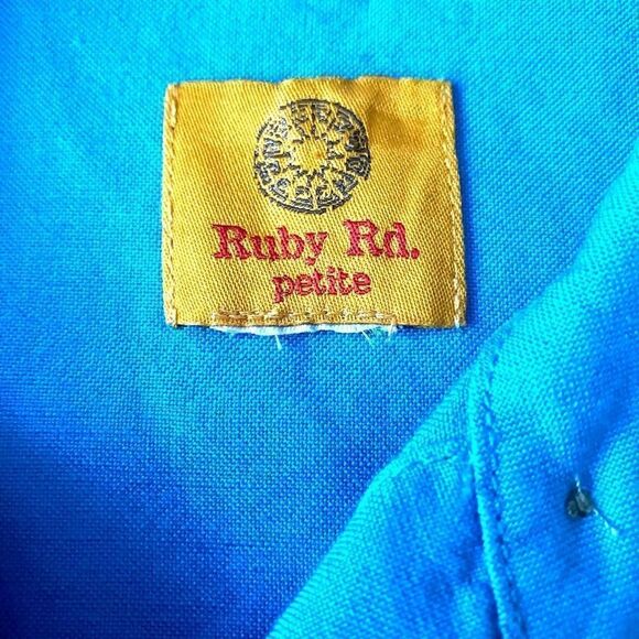 Ruby Rd. Petite Beaded Button Jacket Top | Vibrant Blue Statement Layer - Picture 8 of 9
